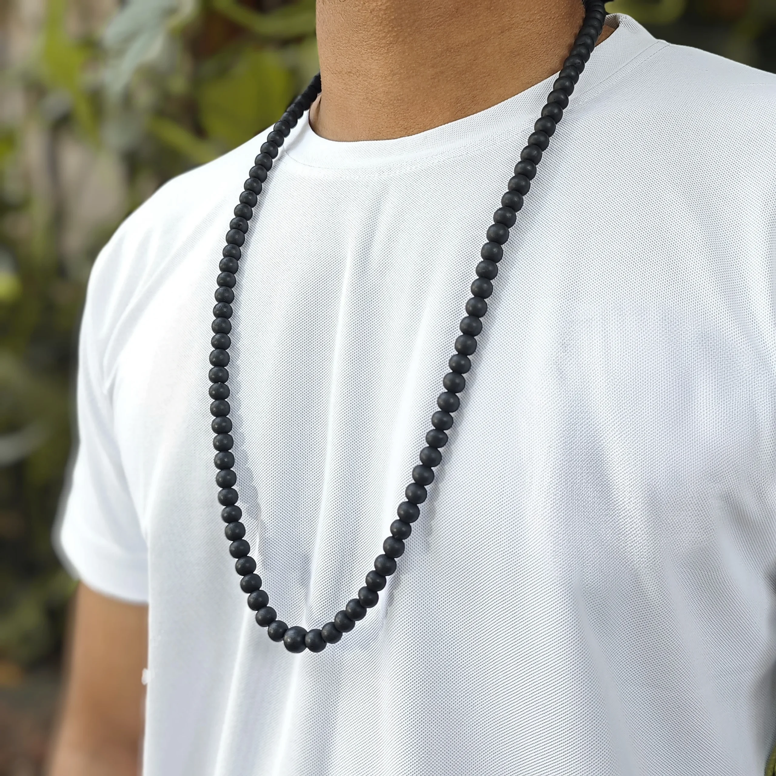 8mm Karungali Mala 108 Beads Elastic