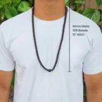 Karungali Mala 8mm bead size natural wood design