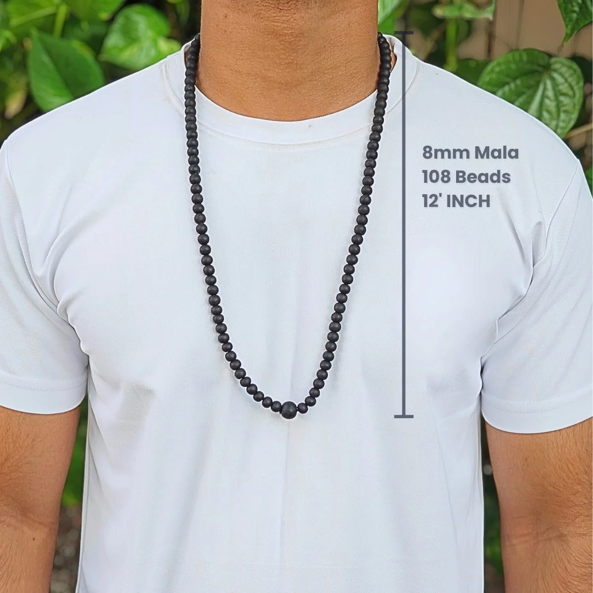 Karungali Mala 8mm bead size natural wood design