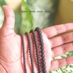 Karungali Mala bead size comparison chart 4mm to 8mm