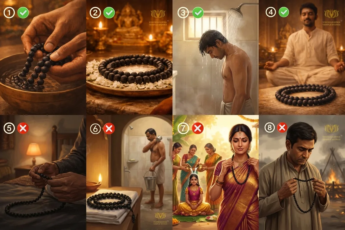 karungali mala gold plated do and donts usage guide ebony wood