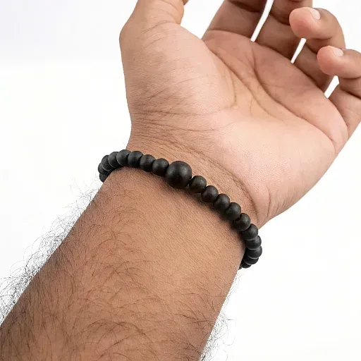 Karungali bracelet 6mm natural wood beads Vishwakarma Temple Works