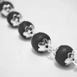 karungali mala german silver close up bead finish