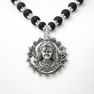 karungali mala with murugan face pendant