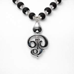 karungali mala with murugan vel om pendant