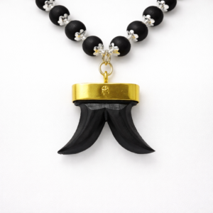 karungali mala with tiger teeth pendant