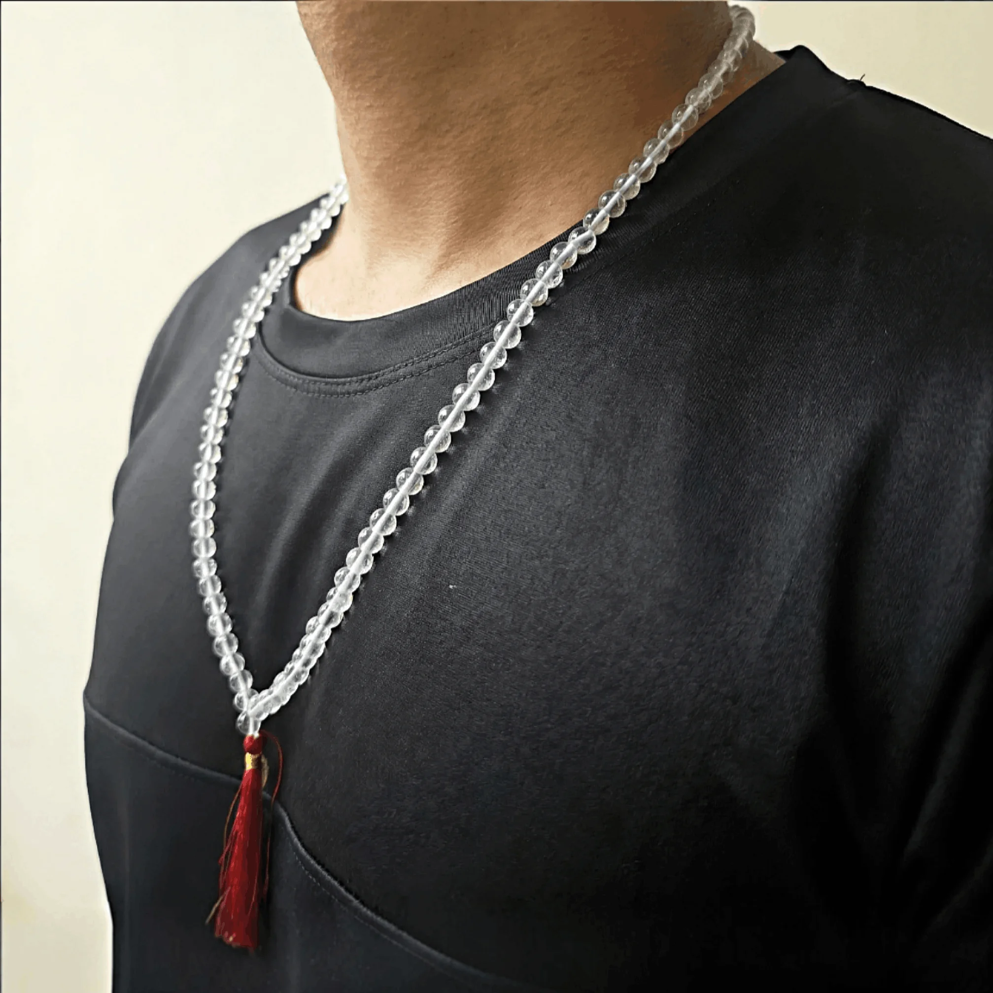 6mm sphatik mala side view