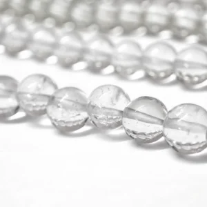 Sphatik Mala - Natural Quartz Close View