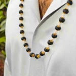 karungali mala gold plated closeup shot