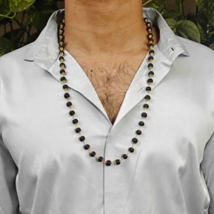 karungali mala gold plated govt certified original ebony wood