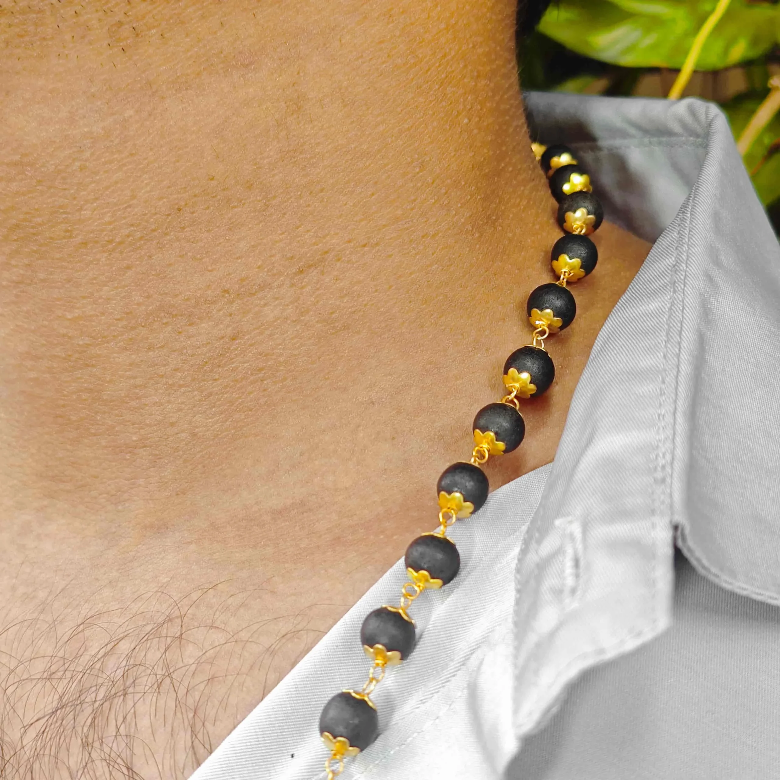 karungali mala gold plated