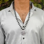 karungali mala with murugan face pendant