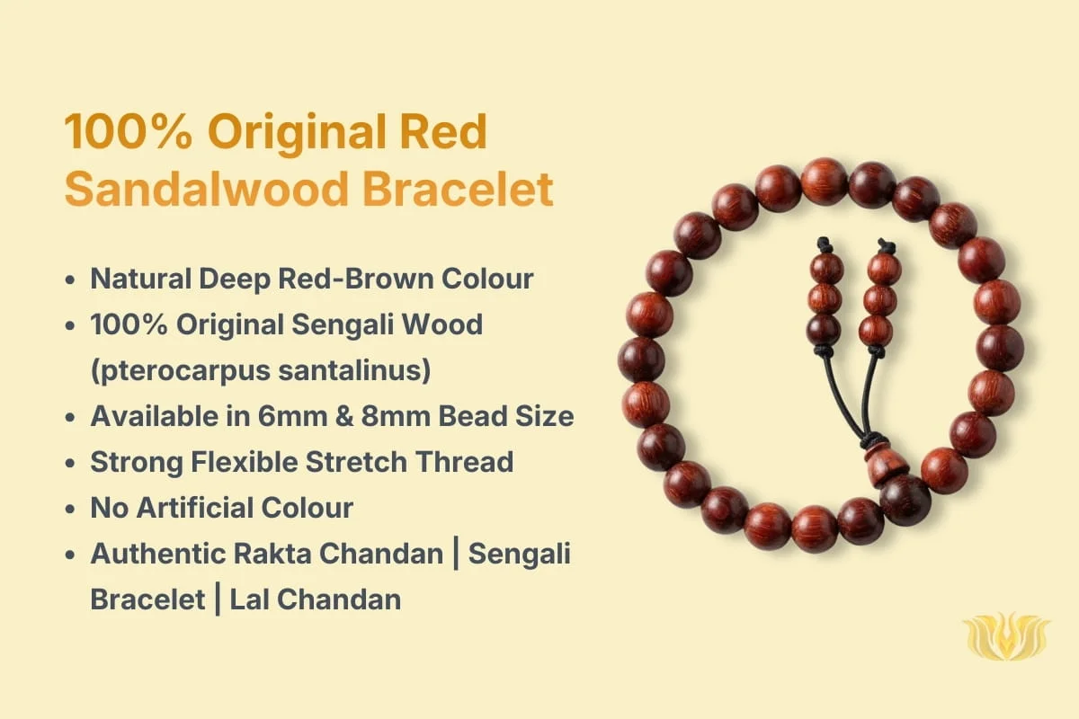red sandalwood bracelet original lal chandan rakta chandan sengali bracelet