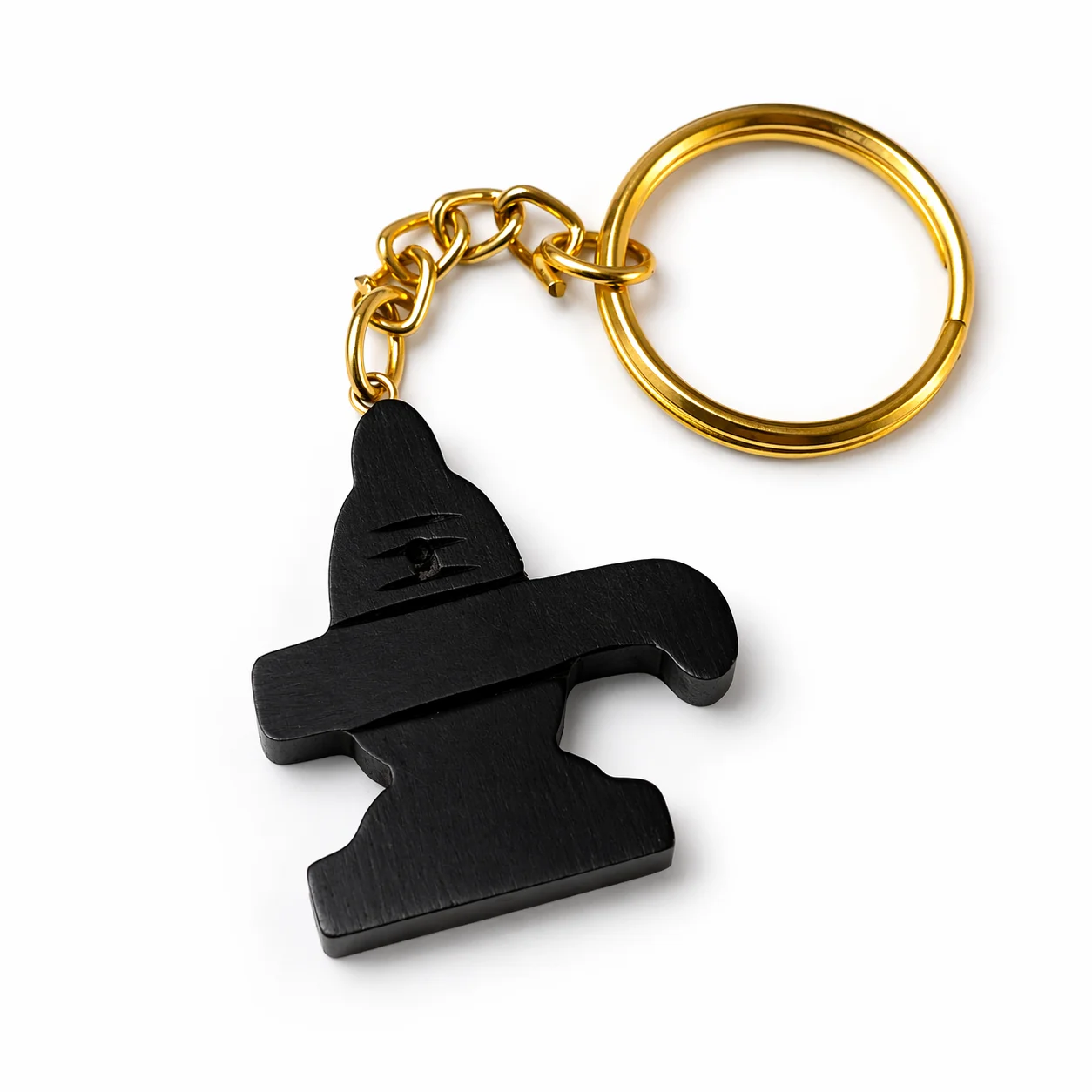 karungali shiva lingam keychain handcrafted ebony wood tripundra